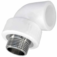Угольник 90° ПП 20х3/4" НР белый MeerPlast купить в Минске | Низкая цена.